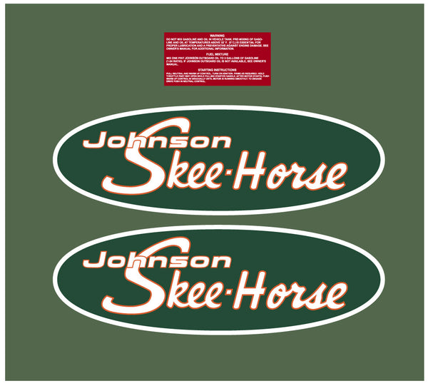 1965 Johnson Skee-Horse Hood Decals