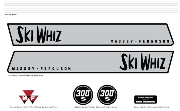 1972 Massey Ferguson Ski Whiz 300s Decal Kit