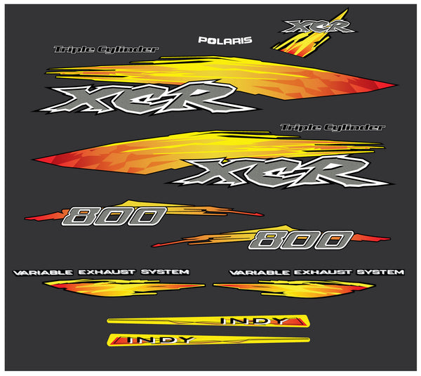 2003 Polaris XCR Hood & Trailing Arm Decals