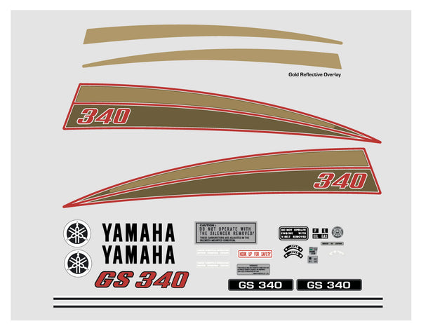 1976 Yamaha GS 340 Decal Set