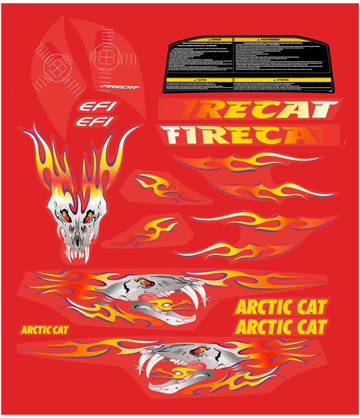 2003 Arctic cat Saber Cat Firecat (Red) Decal Kit