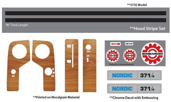 1969 Ski-Doo Nordic 371e Decal Set