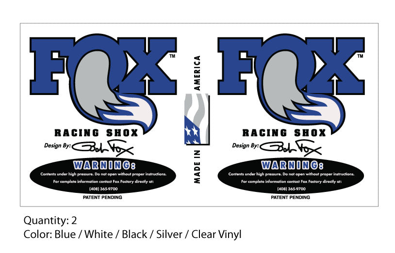 Fox Racing Decal Sticker - FOX-RACING-DECAL